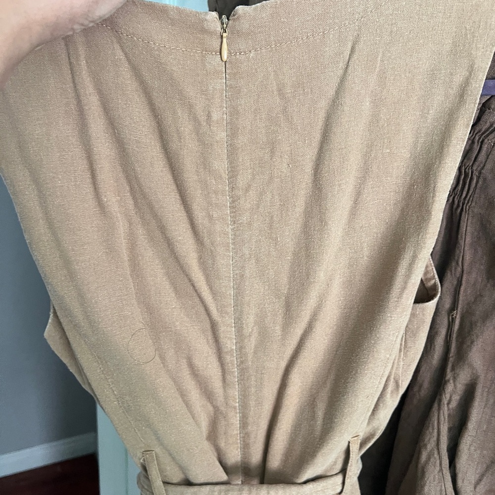 Calvin Klein Tan Jumpsuit and Brown Linen Dress Bundle - Picture 13 of 16